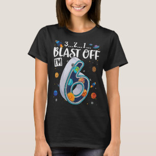 Sonnensystem Planeten 6 Jahre alt 6. Geburtstag T-Shirt