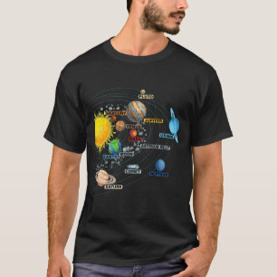 Sonnensystem Planeten Astronomie Weltraum Wissensc T-Shirt
