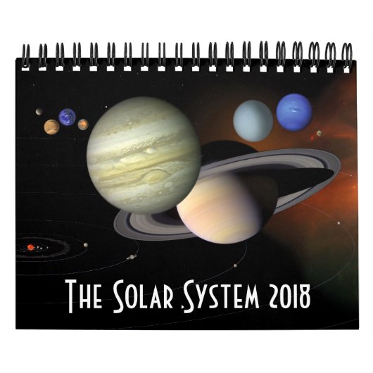 Sonnensystem-Planeten-Raum-Astronomie 2018 Kalender (Titelbild)