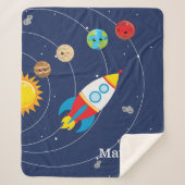 Sonnensystem-Planeten Rocketship Raum-Astronaut Sherpadecke (Vorderseite)