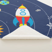 Sonnensystem-Planeten Rocketship Raum-Astronaut Sherpadecke (3/4)