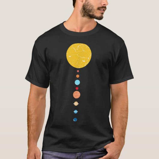 Sonnensystem Planeten Venus Earth Mars Jupiter Sat T-Shirt (Vorderseite)