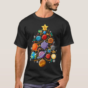 Sonnensystem Planeten Weihnachtsbaum Astronomie Xm T-Shirt