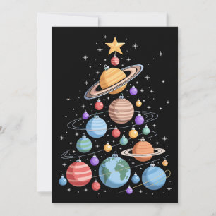 Sonnensystem Planeten Weihnachtsbaum Weltraum Feie Einladung