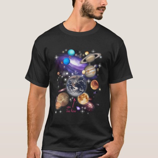 Sonnensystem Planeten Weltraum T-Shirt (Vorderseite)