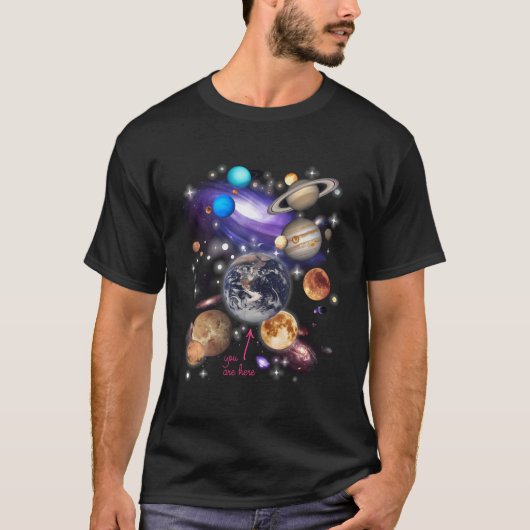 Sonnensystem Planeten Weltraum T-Shirt (Vorderseite)