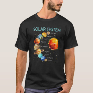 Sonnensystem Planeten Wissenschaft Weltraum Jungen T-Shirt