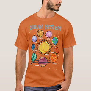 Sonnensystem Planeten Wissenschaft Weltraum Jungen T-Shirt
