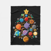 Sonnensystem Planets Christmas Tree Astronomie Xma Fleecedecke (Vorderseite)