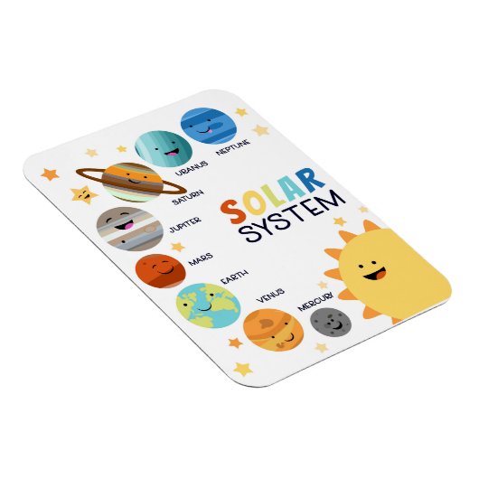Sonnensystem Planets Space Educational Homeschool Magnet (Rechte Seite)