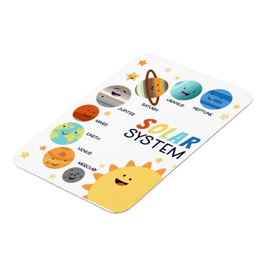 Sonnensystem Planets Space Educational Homeschool Magnet (Linke Seite)