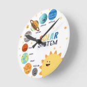 Sonnensystem Planets Space Educational Homeschool Runde Wanduhr (Winkel)