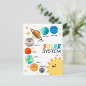 Sonnensystem Planets Space Educational Postkarte (Stehend Vorderseite)