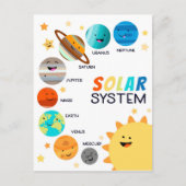 Sonnensystem Planets Space Educational Postkarte (Vorderseite)