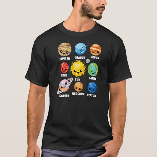 Sonnensystem Planets Space Science Planet Universe T-Shirt (Vorderseite)