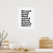 Sonnensystem Poster (Küche)