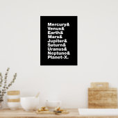 Sonnensystem Poster (Küche)
