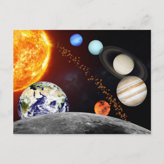 Sonnensystem Postkarte (Vorderseite)