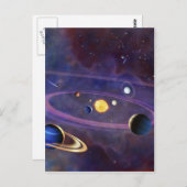 Sonnensystem Postkarte (Vorne/Hinten)