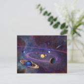 Sonnensystem Postkarte (Stehend Vorderseite)