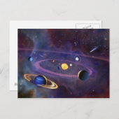Sonnensystem Postkarte (Vorne/Hinten)