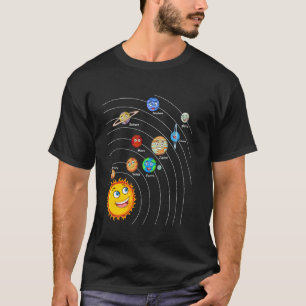 Sonnensystem Raumplaner für Dampfkids-Jungs-Mädche T-Shirt