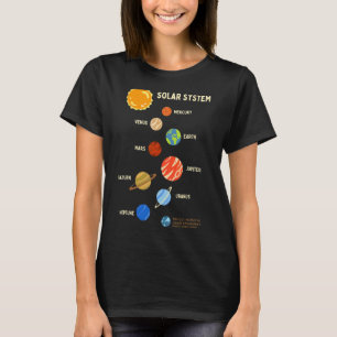 Sonnensystem Raumplaner für Dampfkids-Jungs-Mädche T-Shirt