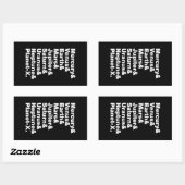 Sonnensystem Rechteckiger Aufkleber (Blatt)