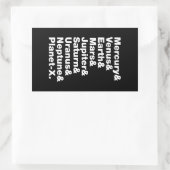 Sonnensystem Rechteckiger Aufkleber (Tasche)