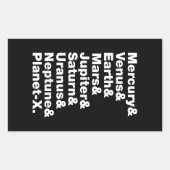 Sonnensystem Rechteckiger Aufkleber (Vorderseite)