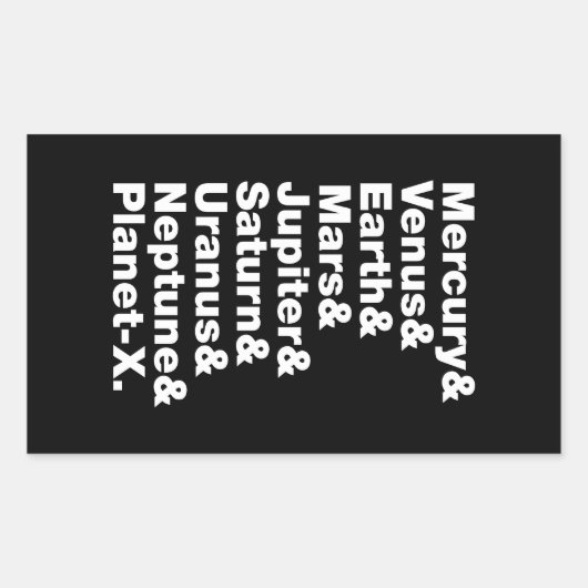 Sonnensystem Rechteckiger Aufkleber (Vorderseite)