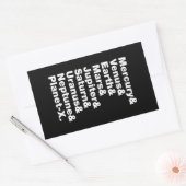 Sonnensystem Rechteckiger Aufkleber (Umschlag)