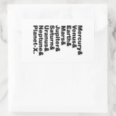 Sonnensystem Rechteckiger Aufkleber (Tasche)