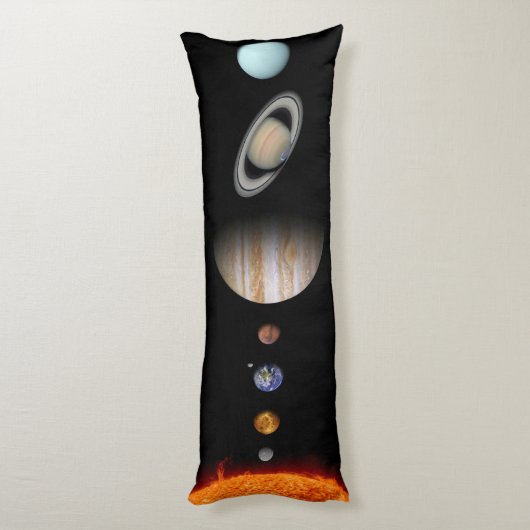 Sonnensystem Seitenschläferkissen (Rückseite (Vertikal))