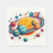 Sonnensystem Serviette (Vorderseite)