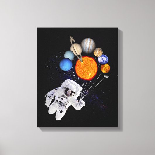 Sonnensystem Sonnensysteme Astronauten Milchstraße Leinwanddruck (Vorderseite)