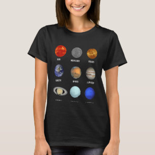 Sonnensystem T Shirt - Realistische Raumplaner