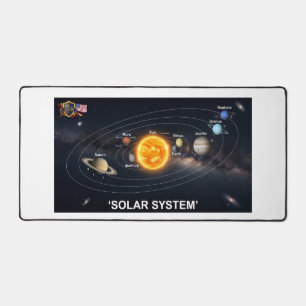 Sonnensystem umkreist den Planeten  Schreibtischunterlage