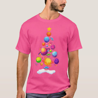Sonnensystem Weihnachtsbaum Funny Science Astronom T-Shirt