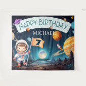 Sonnensystem Weltraumjunge im Hintergrund Wandteppich (Vorderseite (Horizontal))