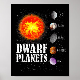 Sonnensystem - Zwergplaneten - Geschenk für Shirt Poster