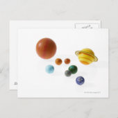 Sonnensysteme auf weißem Hintergrund Postkarte (Vorne/Hinten)