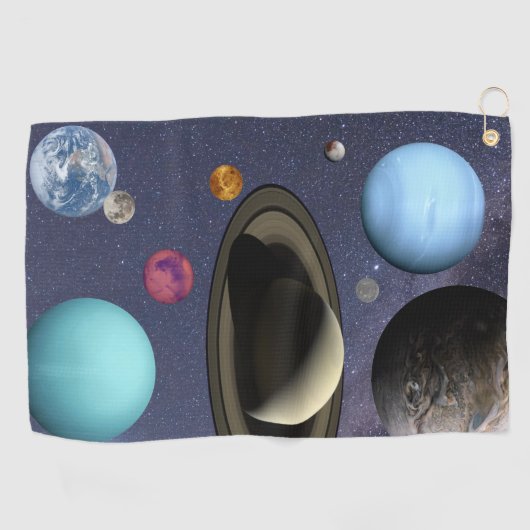 Sonnensysteme Golfhandtuch (Horizontal)