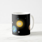 Sonnensysteme im tiefen dunklen Raum Kaffeetasse (VorderseiteRechts)