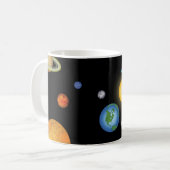 Sonnensysteme im tiefen dunklen Raum Kaffeetasse (Vorderseite Links)