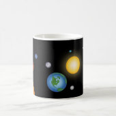 Sonnensysteme im tiefen dunklen Raum Kaffeetasse (Mittel)