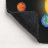 Sonnensysteme im tiefen dunklen Raum Mousepad (Ecke)