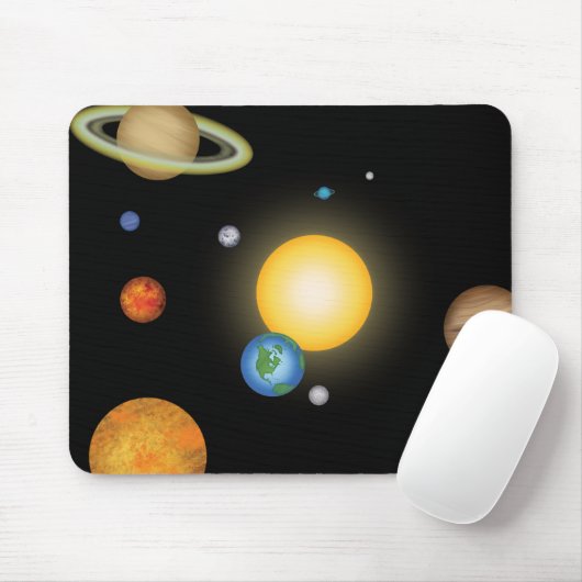 Sonnensysteme im tiefen dunklen Raum Mousepad (Mit Mouse)
