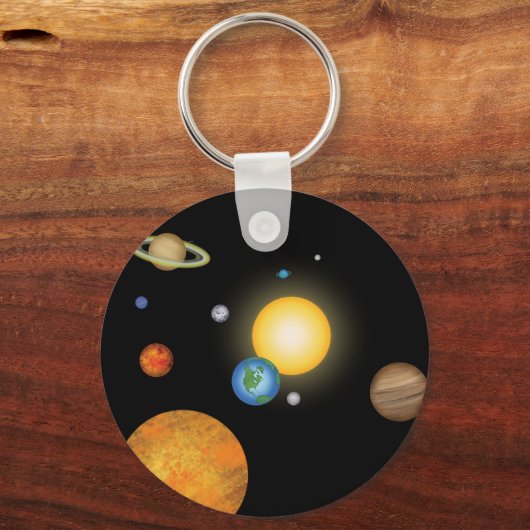 Sonnensysteme im tiefen dunklen Raum Schlüsselanhänger (Vorderseite)