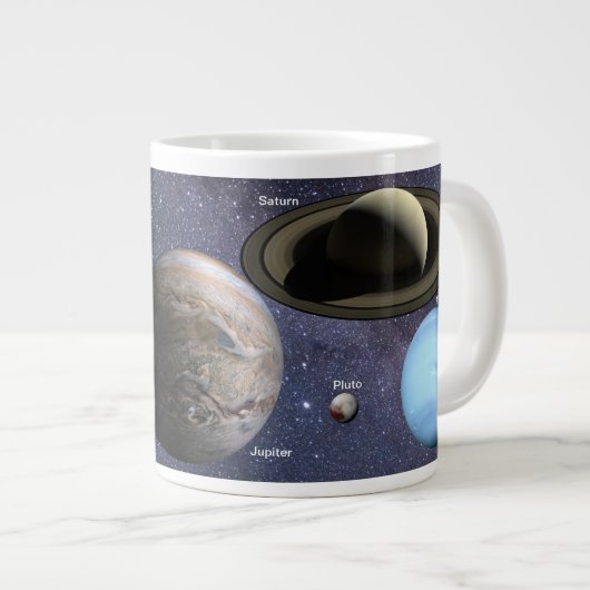 Sonnensysteme Jumbo-Tasse (Vorderseite Rechts)